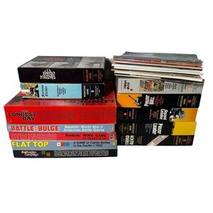 12 Avalon Hill WWII Strategy Games + 12 General Manuals (24 Total Items)